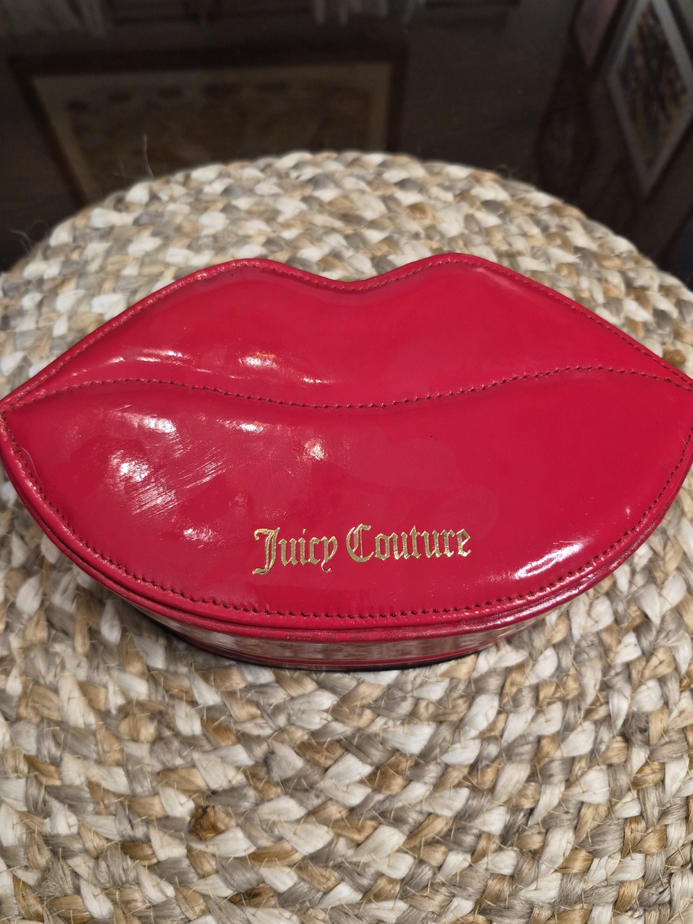 Juicy Couture Red Lip-Shaped jewelry Case